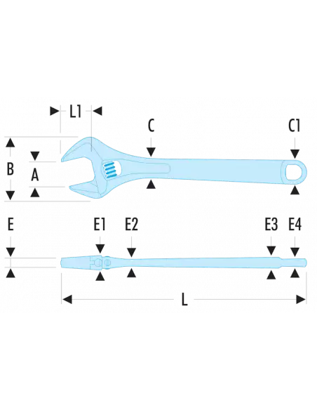 113A.C - Clés à Molette Chromées - 113A.12C - Facom | IFD Outillage 2 113A.C - Clés à Molette Chromées - 113A.12C - Facom | IFD Outillage – Image 2