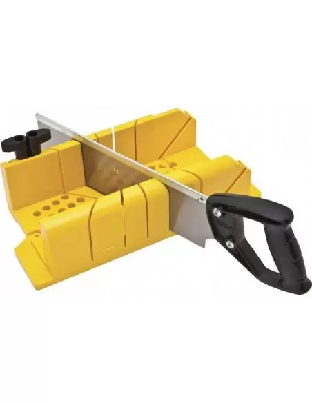 Boite à Coupe En Plastique + Scie à Dos + Chevilles - 1-20-600 - Stanley | IFD Outillage 1 Boite à Coupe En Plastique + Scie à Dos + Chevilles - 1-20-600 - Stanley | IFD Outillage