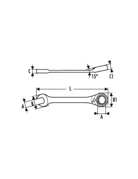 Clé Mixte à Cliquet 22 Mm | E117371 - Expert By Facom | IFD Outillage 2 Clé Mixte à Cliquet 22 Mm | E117371 - Expert By Facom | IFD Outillage – Image 2