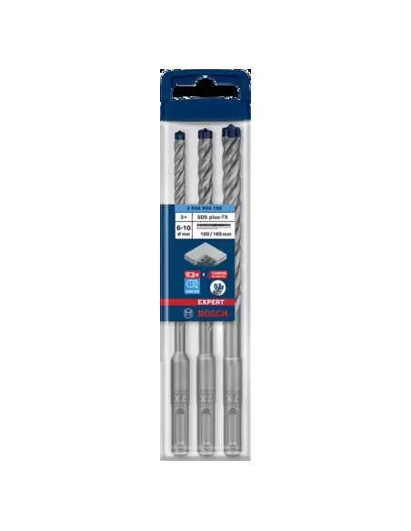 Coffret De 3 Forets EXPERT SDS Plus-7X ⌀ 6/8/10 Mm | 2608900196 - Bosch | IFD Outillage 1 Coffret De 3 Forets EXPERT SDS Plus-7X ⌀ 6/8/10 Mm | 2608900196 - Bosch | IFD Outillage