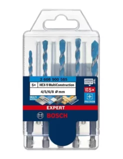 Coffret De 5 Forets EXPERT HEX-9 ⌀ 4/5/6/6/8 Mm | 2608900585 - Bosch | IFD Outillage