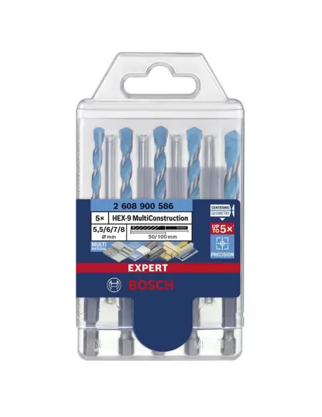 Coffret De 5 Forets EXPERT HEX-9 ⌀ 5,5/5/6/7/8 Mm | 2608900586 - Bosch | IFD Outillage 1 Coffret De 5 Forets EXPERT HEX-9 ⌀ 5,5/5/6/7/8 Mm | 2608900586 - Bosch | IFD Outillage