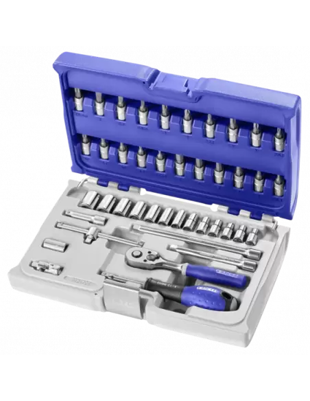 Coffret De Douilles Et Accessoires 1/4" Métriques - 42 Pièces | E030702 - Expert By Facom | IFD Outillage 1 Coffret De Douilles Et Accessoires 1/4" Métriques - 42 Pièces | E030702 - Expert By Facom | IFD Outillage