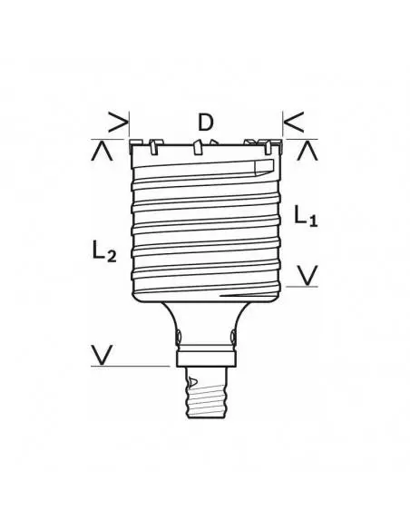 Couronne-trépan SDS-max-9 Diam 100 X 80mm - 2608580524 - Bosch | IFD Outillage 3 Couronne-trépan SDS-max-9 Diam 100 X 80mm - 2608580524 - Bosch | IFD Outillage – Image 3