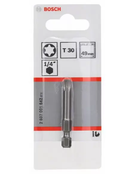 Embout De Vissage Torx Extra-dure T30 Longueur 49mm | 2607001642 - Bosch | IFD Outillage 1 Embout De Vissage Torx Extra-dure T30 Longueur 49mm | 2607001642 - Bosch | IFD Outillage