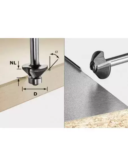 Fraise à Chanfreiner HW S8 HW 45° D26-KL OFK - Festool | IFD Outillage 1 Fraise à Chanfreiner HW S8 HW 45° D26-KL OFK - Festool | IFD Outillage