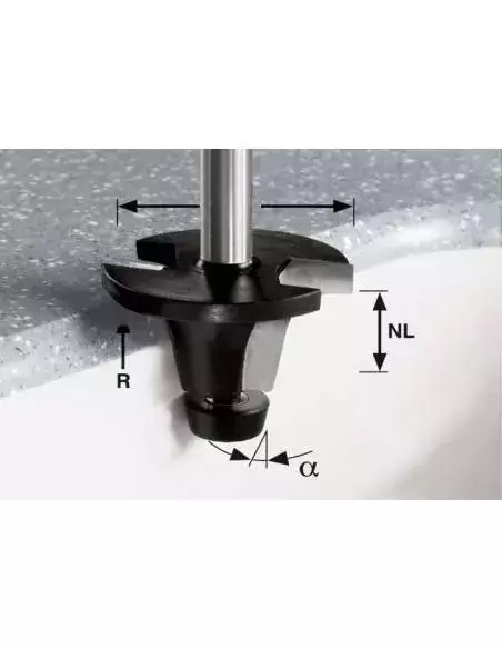 Fraise à Gorge Creuse HW Avec Queue De 12m HW R6.35/25/6° Ss S12 - Festool | IFD Outillage 1 Fraise à Gorge Creuse HW Avec Queue De 12m HW R6.35/25/6° Ss S12 - Festool | IFD Outillage