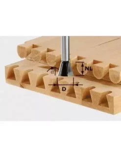 Fraise à Queue D'aronde HW Avec Queue De 8mm HW S8 D13,8/13,5/15° - Festool | IFD Outillage