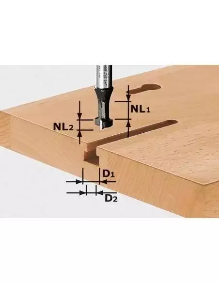 Fraise à Rainurer En T HW Avec Queue De 8mm HW S8 D10,5/NL13 - Festool | IFD Outillage 1 Fraise à Rainurer En T HW Avec Queue De 8mm HW S8 D10,5/NL13 - Festool | IFD Outillage