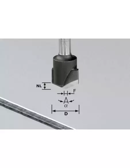 Fraise à Rainurer En V HW Avec Queue De 8mm HW S8 D18-135° (Alu) - Festool | IFD Outillage 1 Fraise à Rainurer En V HW Avec Queue De 8mm HW S8 D18-135° (Alu) - Festool | IFD Outillage