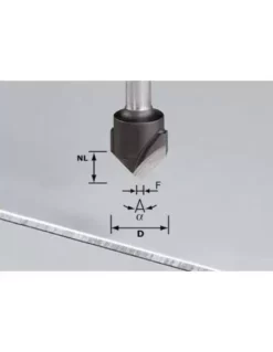 Fraise à Rainurer En V HW Avec Queue De 8mm HW S8 D18-90° (Alu) - Festool | IFD Outillage