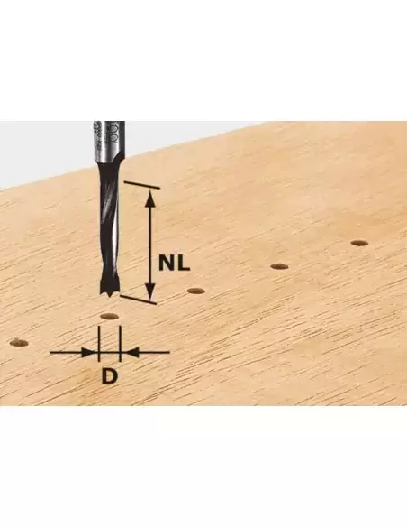 Fraise Pour Tourillons HW Avec Queue De 8mm HW D3/16 - Festool | IFD Outillage 1 Fraise Pour Tourillons HW Avec Queue De 8mm HW D3/16 - Festool | IFD Outillage
