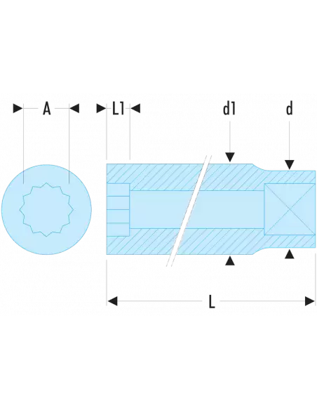 J -Douilles 3/8" 12 Pans Métriques - J.8 - Facom | IFD Outillage 2 J -Douilles 3/8" 12 Pans Métriques - J.8 - Facom | IFD Outillage – Image 2