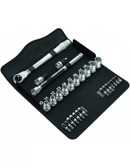 Jeu De Cliquet Zyklop Metal 1/2" 8100 SC 8 (28 Pièces) - 05004078001 - Wera | IFD Outillage 1 Jeu De Cliquet Zyklop Metal 1/2" 8100 SC 8 (28 Pièces) - 05004078001 - Wera | IFD Outillage