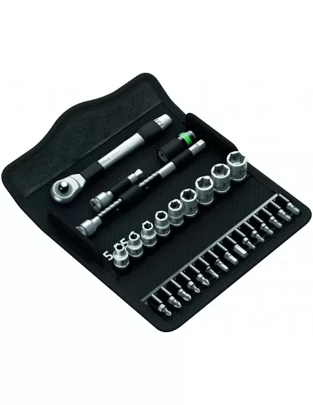 Jeu De Cliquet Zyklop Metal Pusch 1/4" 8100 SA 7 (28 Pièces) - 05004017001 - Wera | IFD Outillage 1 Jeu De Cliquet Zyklop Metal Pusch 1/4" 8100 SA 7 (28 Pièces) - 05004017001 - Wera | IFD Outillage