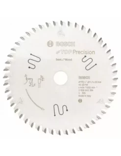 Lame De Scie Circulaire 165X20 48 Dents Top Precision Best For Wood | 2608642384 - Bosch | IFD Outillage