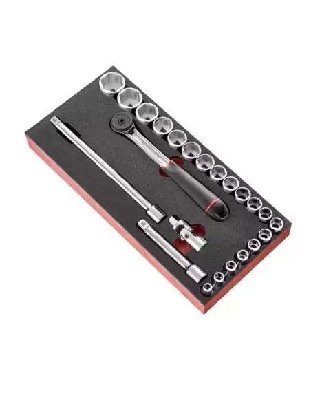 Module Mousse Douilles 1/2" 6 Pans Métriques - 23 Pièces - MODM.S161-36 - MODM.S161-36 - Facom | IFD Outillage 1 Module Mousse Douilles 1/2" 6 Pans Métriques - 23 Pièces - MODM.S161-36 - MODM.S161-36 - Facom | IFD Outillage