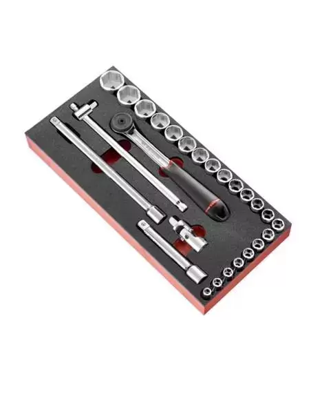 Module Mousse Douilles 1/2" 6 Pans Métriques - 23 Pièces - MODM.SL161-36 - MODM.SL161-36 - Facom | IFD Outillage 1 Module Mousse Douilles 1/2" 6 Pans Métriques - 23 Pièces - MODM.SL161-36 - MODM.SL161-36 - Facom | IFD Outillage