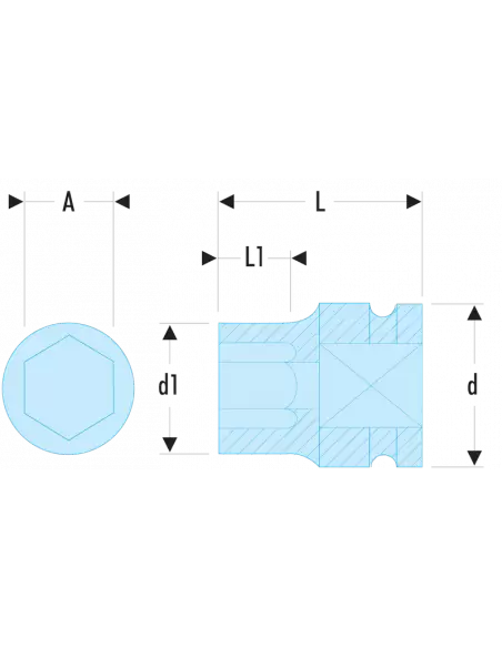 NM.A - Douilles Impact 1" 6 Pans Métriques - NM.32A - Facom | IFD Outillage 2 NM.A - Douilles Impact 1" 6 Pans Métriques - NM.32A - Facom | IFD Outillage – Image 2