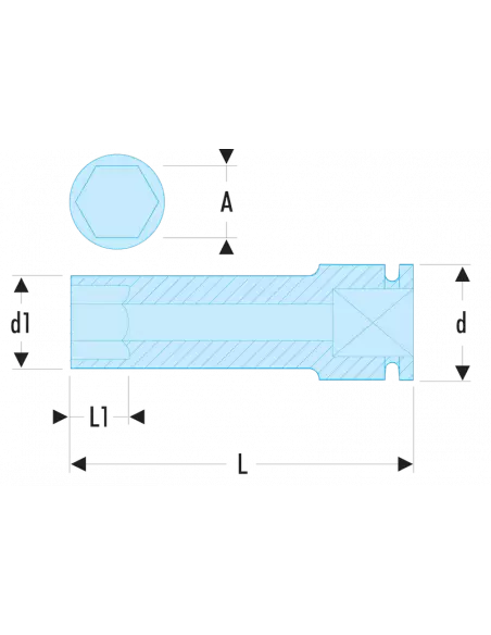 NSD.L - Douilles Impact 1/2” Longues 12 Pans Métriques - NSD.24L - Facom | IFD Outillage 2 NSD.L - Douilles Impact 1/2” Longues 12 Pans Métriques - NSD.24L - Facom | IFD Outillage – Image 2
