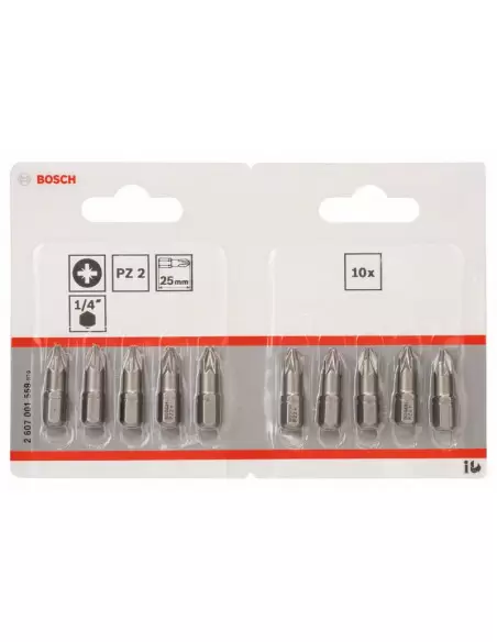 Pack 10 Embouts De Vissage Pozidriv Extra-dure PZ2 Longueur 25 Mm | 2607001559 - Bosch | IFD Outillage 2 Pack 10 Embouts De Vissage Pozidriv Extra-dure PZ2 Longueur 25 Mm | 2607001559 - Bosch | IFD Outillage – Image 2