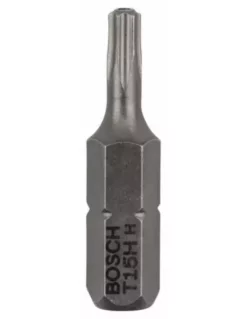 Pack 2 Embouts De Vissage Security-Torx Extra-dure T15H Longueur 25mm | 2608522010 - Bosch | IFD Outillage