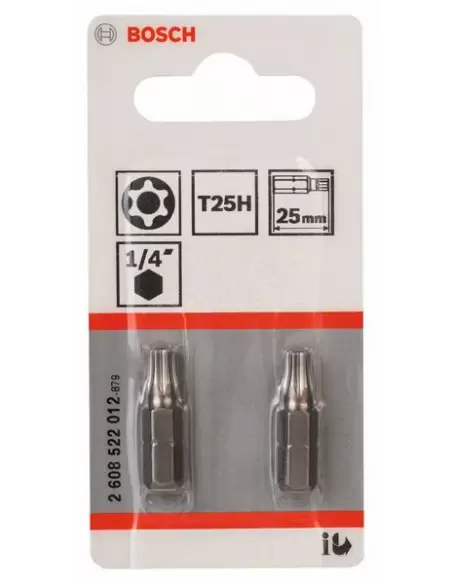 Pack 2 Embouts De Vissage Security-Torx Extra-dure T25H Longueur 25mm | 2608522012 - Bosch | IFD Outillage 2 Pack 2 Embouts De Vissage Security-Torx Extra-dure T25H Longueur 25mm | 2608522012 - Bosch | IFD Outillage – Image 2