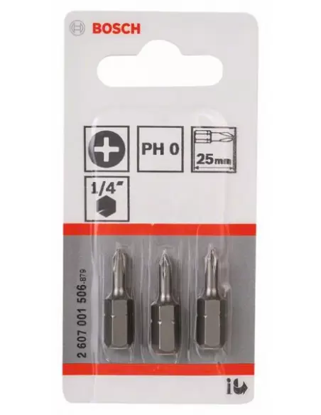 Pack 3 Embouts De Vissage Cruciformes Extra-dure PH 0 Longueur 25mm | 2607001506 - Bosch | IFD Outillage 2 Pack 3 Embouts De Vissage Cruciformes Extra-dure PH 0 Longueur 25mm | 2607001506 - Bosch | IFD Outillage – Image 2