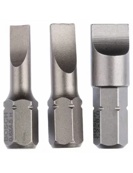 Pack 3 Embouts De Vissage Extra-dure S0,6x4.5 S0.8x5.5 S1.2x8 Longueur 25 Mm | 2607001750 - Bosch | IFD Outillage 1 Pack 3 Embouts De Vissage Extra-dure S0,6x4.5 S0.8x5.5 S1.2x8 Longueur 25 Mm | 2607001750 - Bosch | IFD Outillage