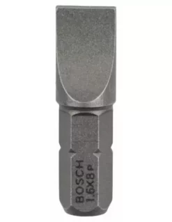 Pack 3 Embouts De Vissage Vis à Tête Fendue Extra-dure S 1.6x8 Longueur 25 Mm | 2607001471 - Bosch | IFD Outillage