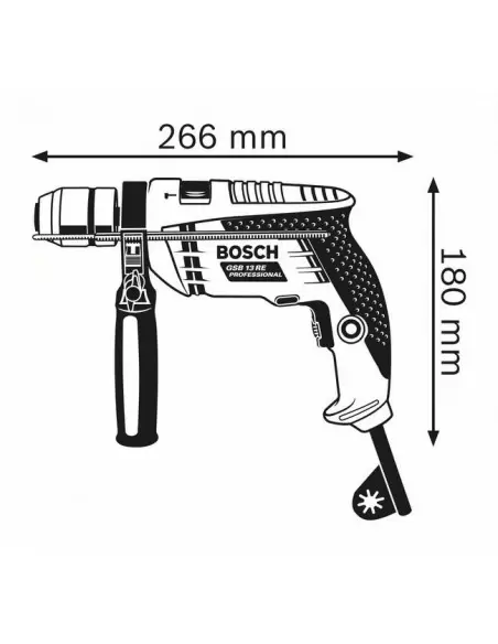Perceuse à Percussion GSB 13 RE | 0601217100 - Bosch | IFD Outillage 2 Perceuse à Percussion GSB 13 RE | 0601217100 - Bosch | IFD Outillage – Image 2