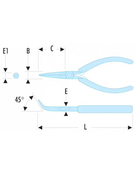 Pince De Préhension Micro-Tech® à Becs Effilés Coudés à 45° - 433.LMT - Facom | IFD Outillage 2 Pince De Préhension Micro-Tech® à Becs Effilés Coudés à 45° - 433.LMT - Facom | IFD Outillage – Image 2