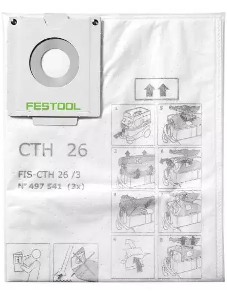 Sac Filtre De Sécurité FIS-CTH 26/3 - Festool | IFD Outillage 1 Sac Filtre De Sécurité FIS-CTH 26/3 - Festool | IFD Outillage