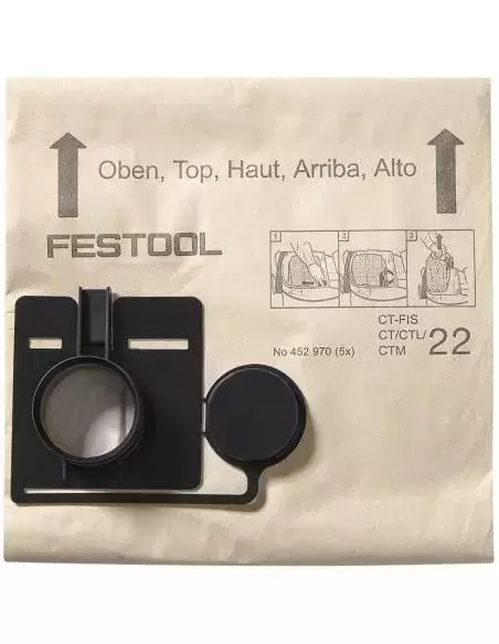 Sac Filtre FIS-CT 22/5 - Festool | IFD Outillage 1 Sac Filtre FIS-CT 22/5 - Festool | IFD Outillage